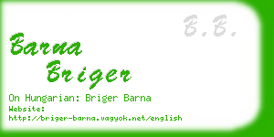 barna briger business card